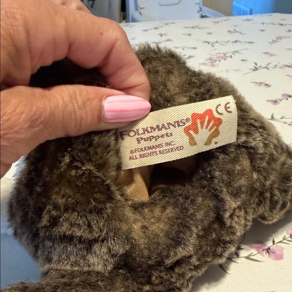 Folkmanis hand puppet Plush Bunny Small Pet Toy - Cream and Brown